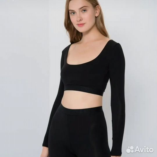 Укороченный лонгслив с длинным рукавом Guess