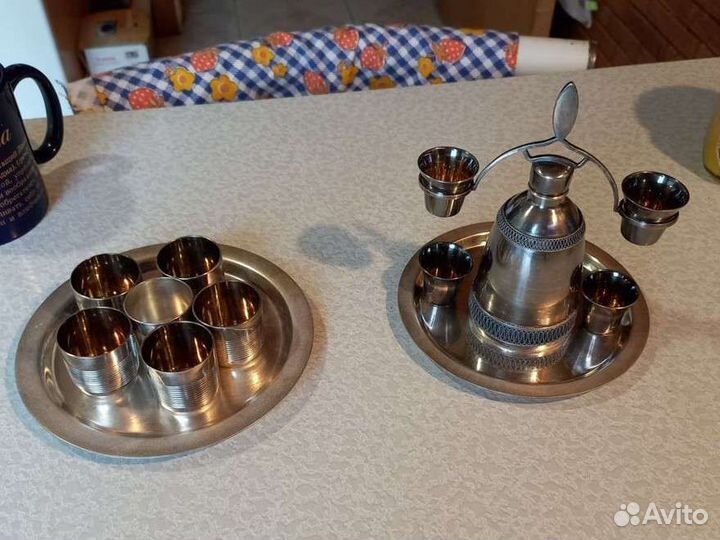 Сервиз набор Ликерный, Коньячный. Мельхиор. СССР