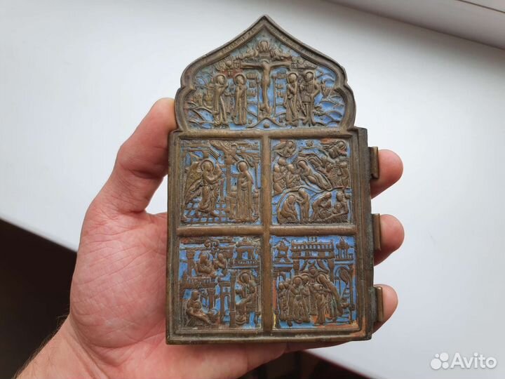 Икона складень 19 век