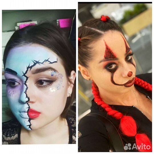 Аквагрим на Хеллоуин. Грим гример макияж