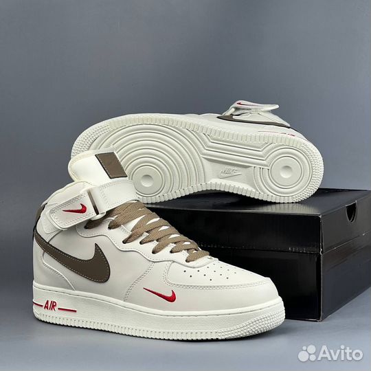 Зимние Nike Air Force (41-45) beige