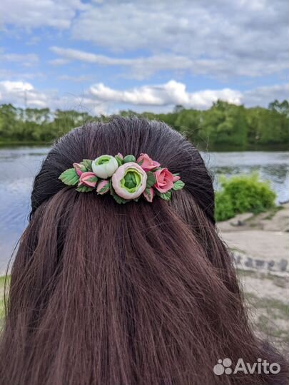 Заколка для волос ручная работа