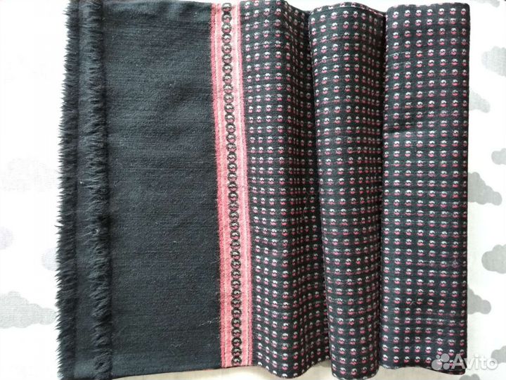 Мужской шарф шерсть и шелк