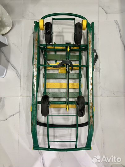 Складные санки с ручкой Nika с чехлом