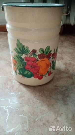 Эмалированные бидончики, миски. таз