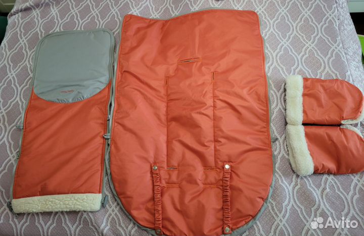 Зимний конверт в коляску санки мех