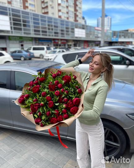 Пионы цветы букеты