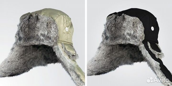 Шапка ушанка из кролика