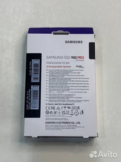 Samsung 980 Pro - 1TB с Радиатором(Heatsink)