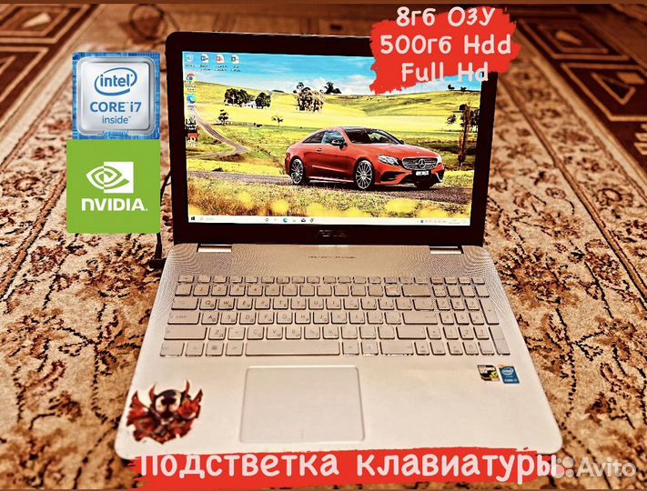 Игровой Ноутбук Asus i7-4710HQ/8гб/GTX860m