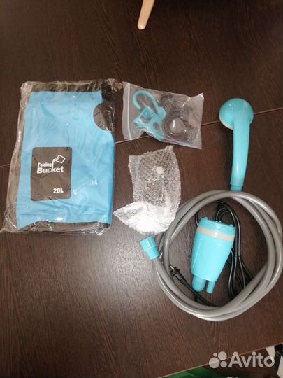 Душ походный на акумуляторес с ведром