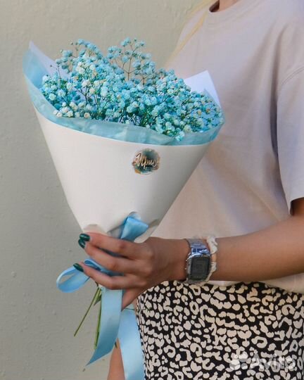 Гипсофила голубая цветы букеты доставка