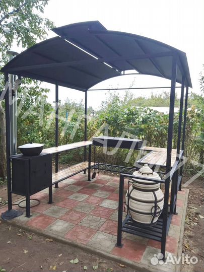 Мангал с крышей