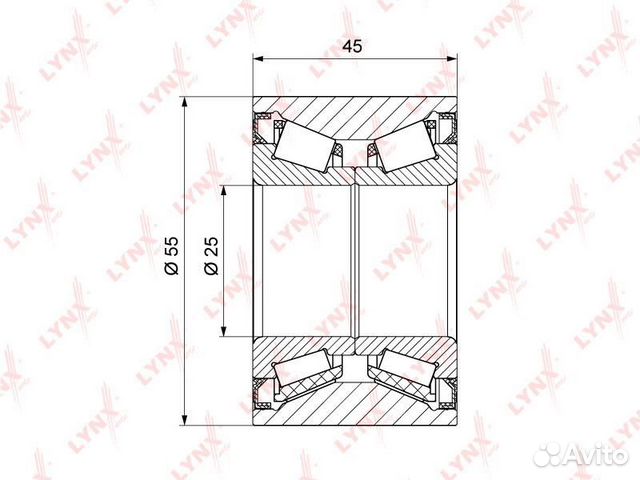 Комплект подшипника ступицы колеса зад