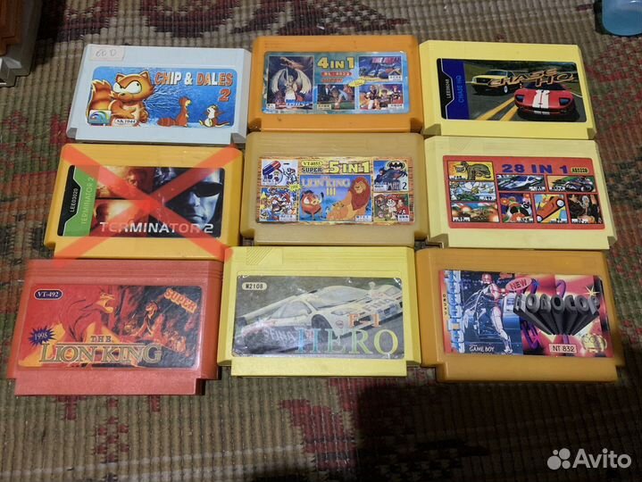 Картриджи для dendy денди 8 bit бит