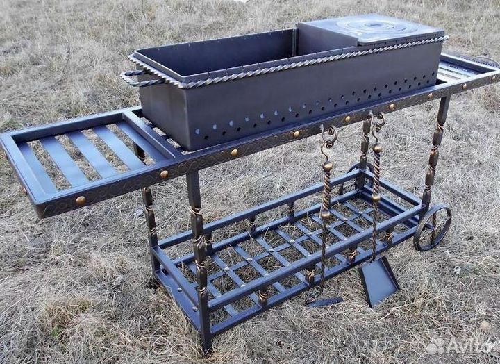 Мангал с крышей, мангал кованый