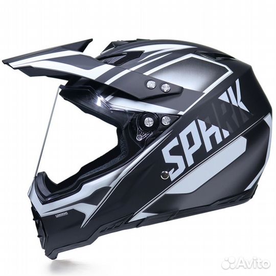 Эндуро шлем кроссовый NM SP (мотошлем) Spark