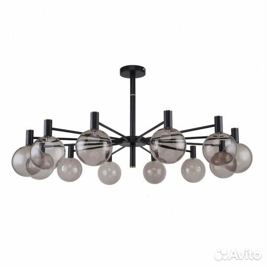 Люстра металл и стекло в спальню современная