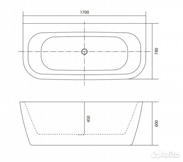 Ванна Aquatek Алтея 170x78 AQ-123778