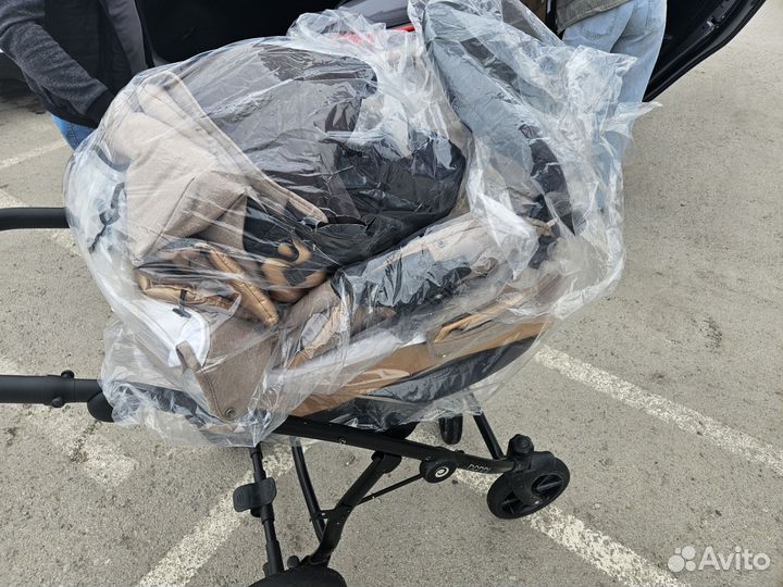 Коляска 3 в 1 Tutis Nanni, Кофе + Бронзовая кожа