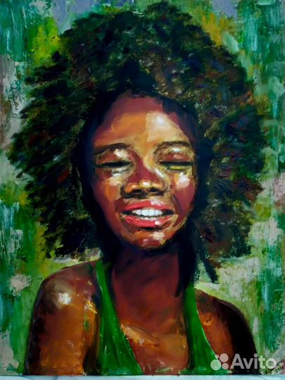 Картина маслом на оргалите,авторская работа