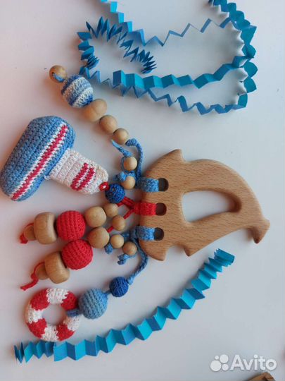 Слингобусы, грызунок, мишка-погремушка в наборе