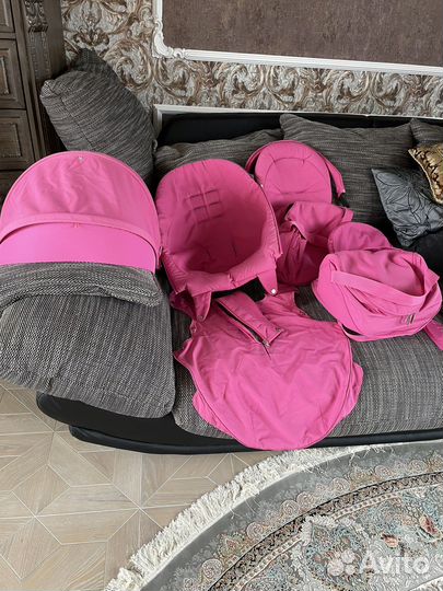 Текстиль на прогулочный блок для Stokke розовый