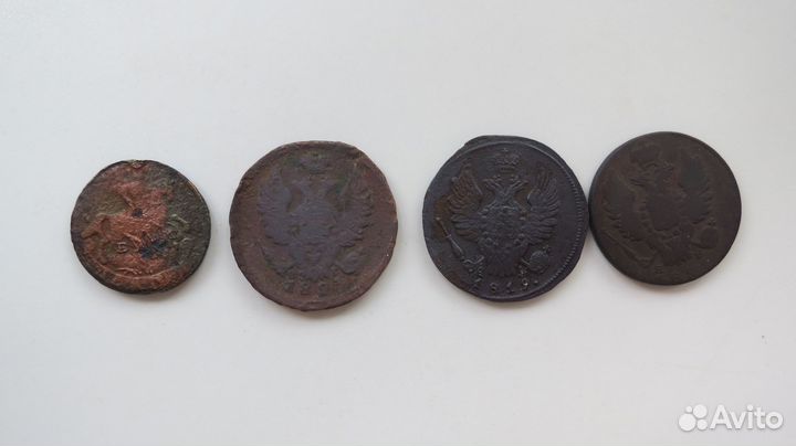 18 медных монет Российской Империи