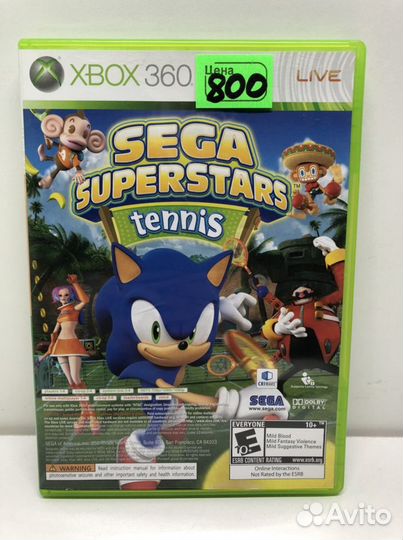 Диск Sega superstars tennis для Xbox 360