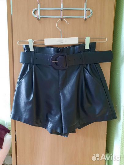 Шорты из экокожи