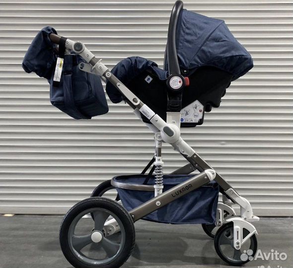 Коляска трансформер 3в1+ матрас, сумка, муфты