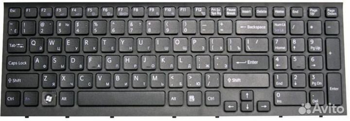 Клавиатура Sony vaio vpceb3E8E/WI с черной рамкой
