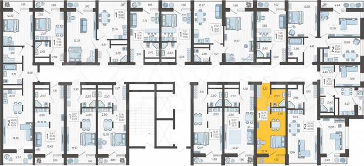 Квартира-студия, 23,3 м², 10/19 эт.