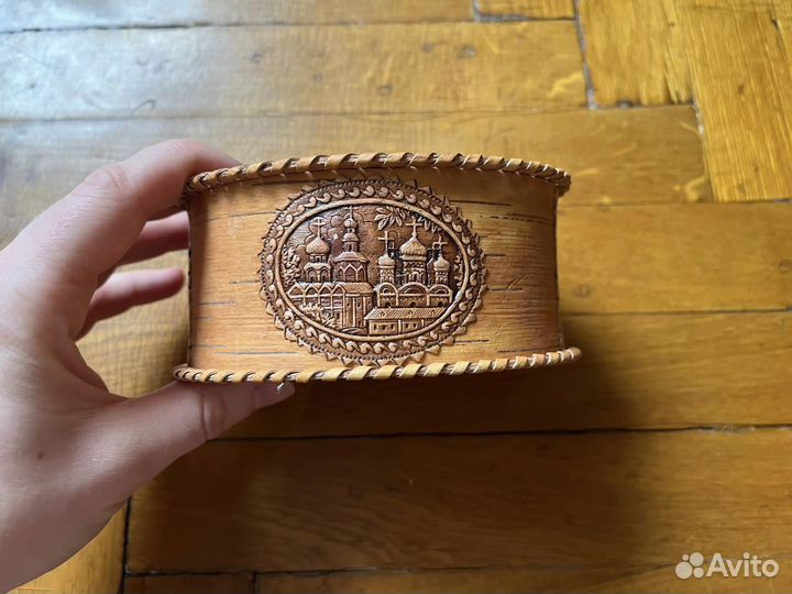 Шкатулка берестяная сувенирная Ясная поляна