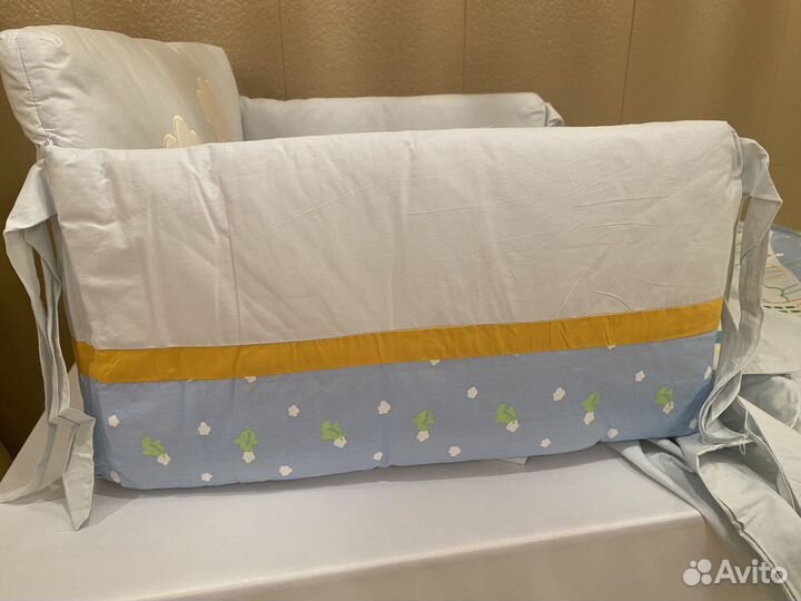 Комплект в кроватку постель 3-шт с апплик