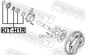 Подшипник hyundai H-1 -07 полуоси зад. (комплект)