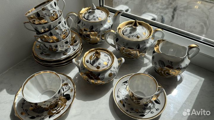 Сервиз чайный золотая роза