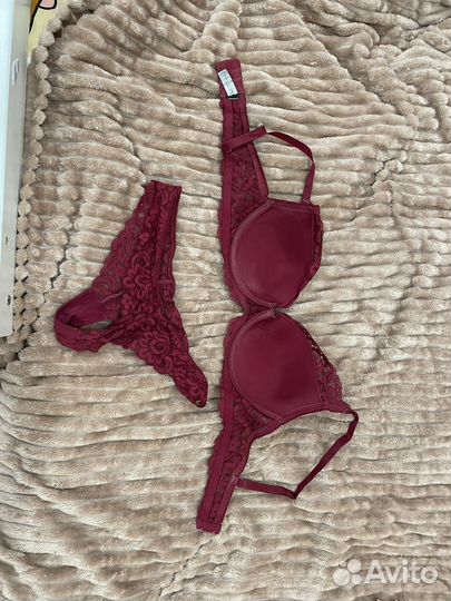 Комплект нижнего белья Etam бордовый 80с