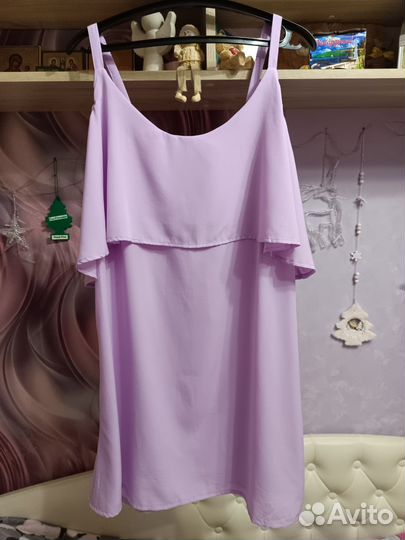 Лавандовый новый сарафан 48-50р