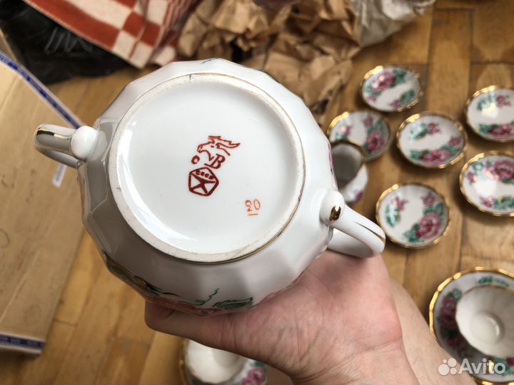 Бронь/ сервиз СССР редкий с позолотой на 5 персон