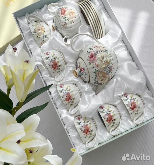 Lefard Времена Года чайный сервиз 6 персон фарфор