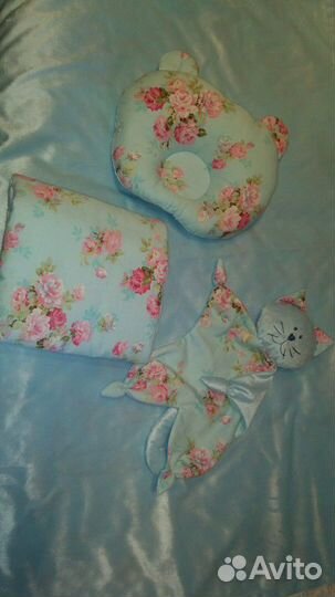 Плед детский из плюша и сатина