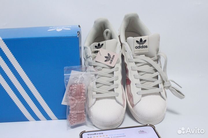 Кроссовки adidas superstar cappuccino pink