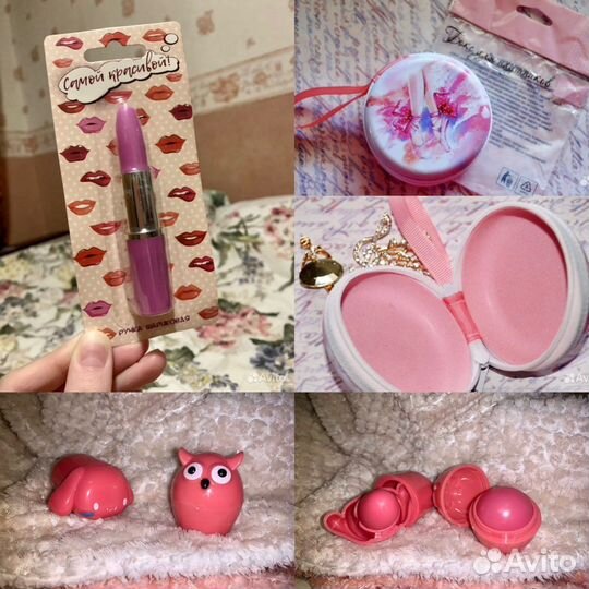 Набор. Ручка, помады и футляр