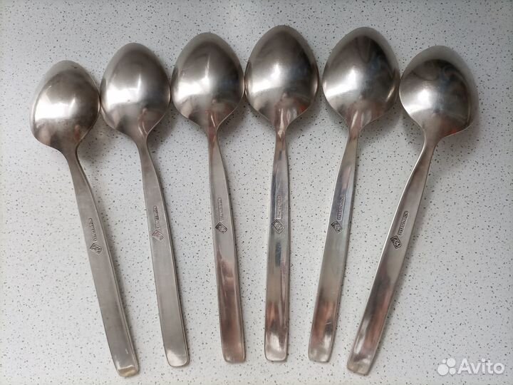 Ложки столовые и чайные, мельхиор СССР