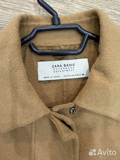 Пальто zara без подклада 42 размер