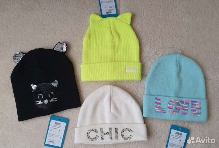 Шапки демисезонные и зима для девочки