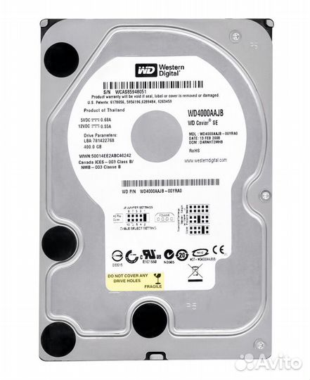 Жесткий диск Western Digital 400Gb WD4000aajb