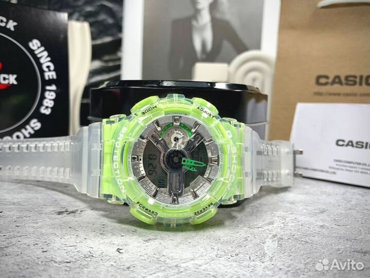 Часы G-Shock 110 лаймовые