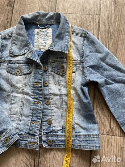 Джинсовый пиджак детскаий на рост 146см